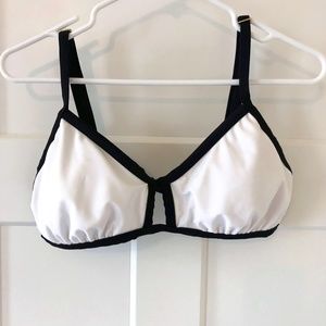 34C triangle Black and white bikini top